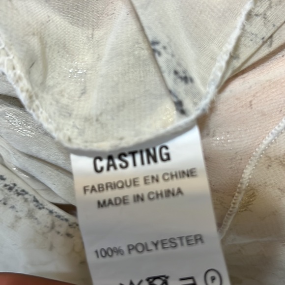 Ruffled Snakeskin Chiffon Top with Elastic waist by Casting/ Medium - Picture 8 of 8